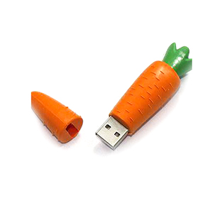Pendrive en forma de zanahoria